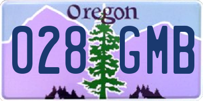 OR license plate 028GMB