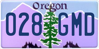 OR license plate 028GMD