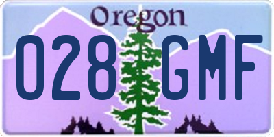 OR license plate 028GMF