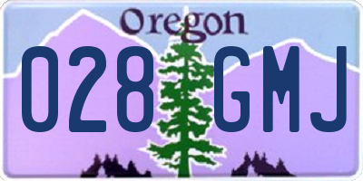 OR license plate 028GMJ