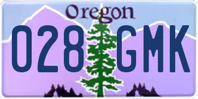OR license plate 028GMK