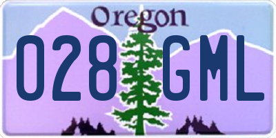 OR license plate 028GML