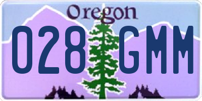 OR license plate 028GMM