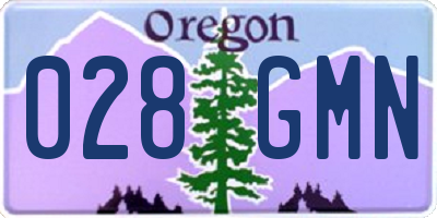 OR license plate 028GMN