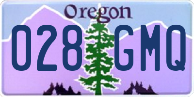 OR license plate 028GMQ