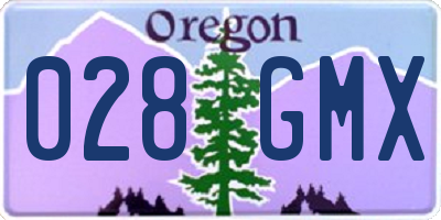 OR license plate 028GMX