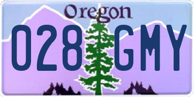 OR license plate 028GMY