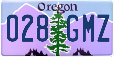 OR license plate 028GMZ