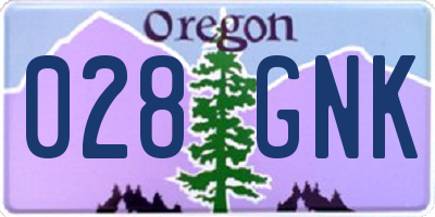 OR license plate 028GNK