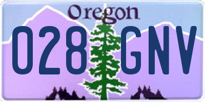 OR license plate 028GNV