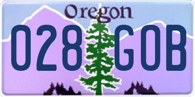 OR license plate 028GOB