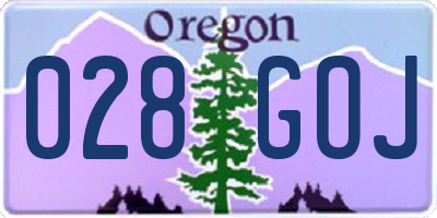 OR license plate 028GOJ