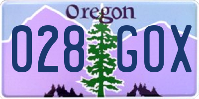 OR license plate 028GOX