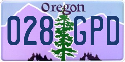 OR license plate 028GPD