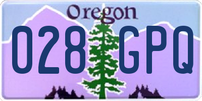 OR license plate 028GPQ