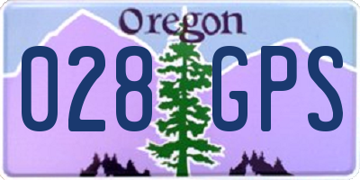 OR license plate 028GPS