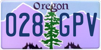 OR license plate 028GPV