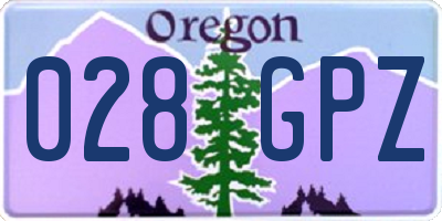 OR license plate 028GPZ