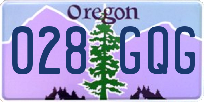 OR license plate 028GQG