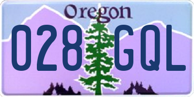 OR license plate 028GQL