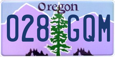 OR license plate 028GQM