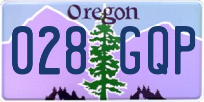 OR license plate 028GQP
