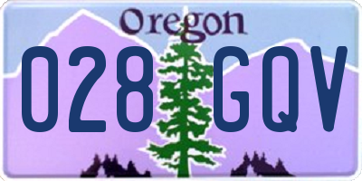 OR license plate 028GQV