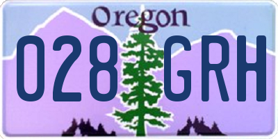 OR license plate 028GRH