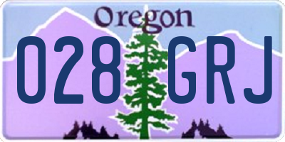 OR license plate 028GRJ