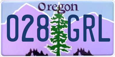 OR license plate 028GRL