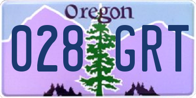 OR license plate 028GRT