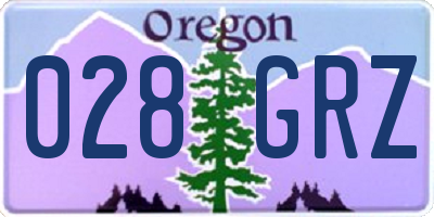 OR license plate 028GRZ