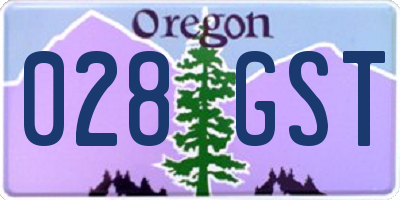 OR license plate 028GST