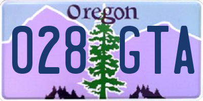 OR license plate 028GTA