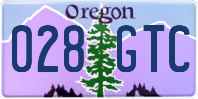 OR license plate 028GTC