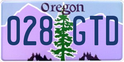 OR license plate 028GTD