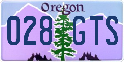 OR license plate 028GTS