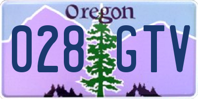 OR license plate 028GTV