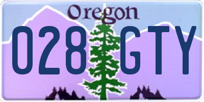 OR license plate 028GTY