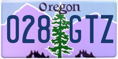 OR license plate 028GTZ