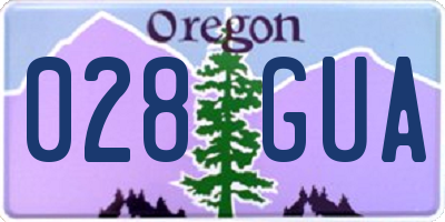 OR license plate 028GUA