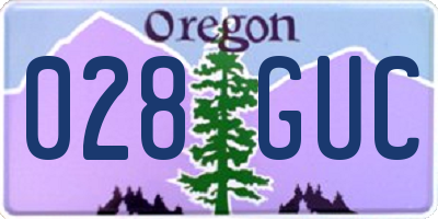 OR license plate 028GUC