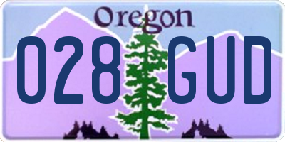 OR license plate 028GUD