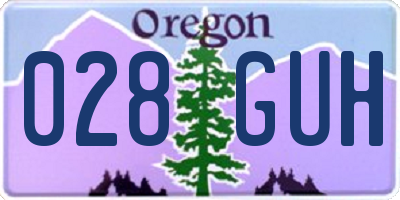 OR license plate 028GUH
