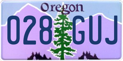 OR license plate 028GUJ