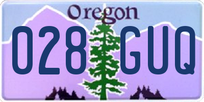 OR license plate 028GUQ