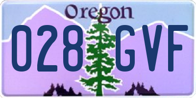 OR license plate 028GVF