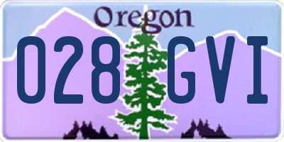 OR license plate 028GVI