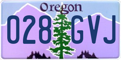 OR license plate 028GVJ