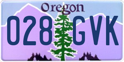 OR license plate 028GVK